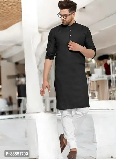 Reliable Cotton Solid Kurtas For Men-thumb0