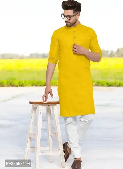 Reliable Cotton Solid Kurtas For Men-thumb0