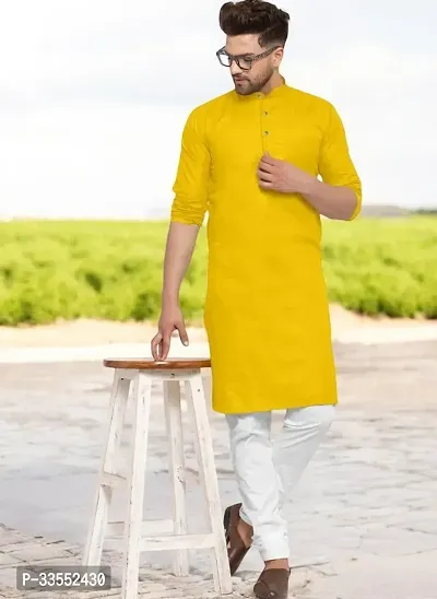 Reliable Cotton Solid Kurtas For Men-thumb0