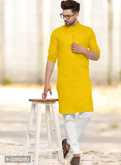 Reliable Cotton Solid Kurtas For Men-thumb0