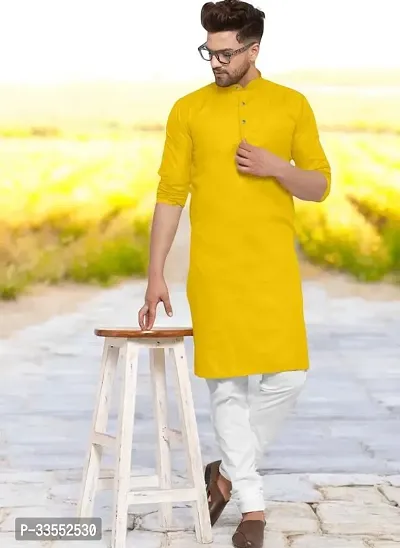 Reliable Cotton Solid Kurtas For Men-thumb0