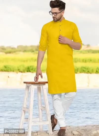 Reliable Cotton Solid Kurtas For Men-thumb0