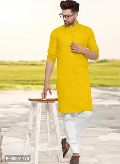 Reliable Cotton Solid Kurtas For Men-thumb0