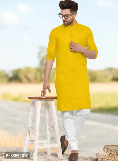 Reliable Cotton Solid Kurtas For Men-thumb0