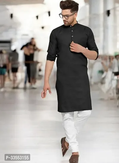 Reliable Cotton Solid Kurtas For Men-thumb0