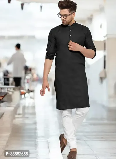 Reliable Cotton Solid Kurtas For Men-thumb0