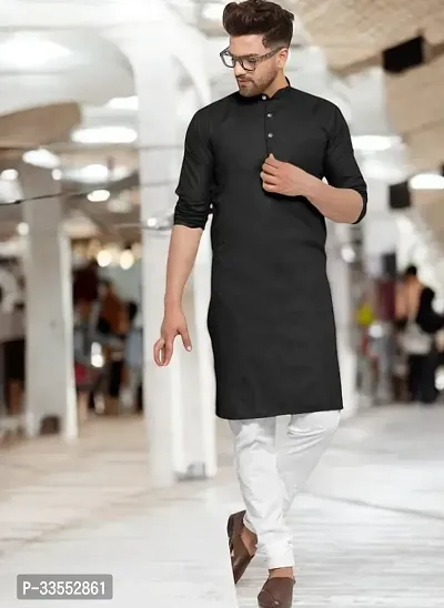 Reliable Cotton Solid Kurtas For Men-thumb0