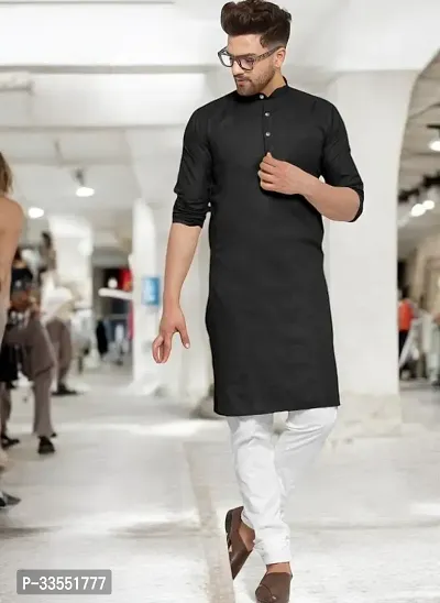 Reliable Cotton Solid Kurtas For Men-thumb0