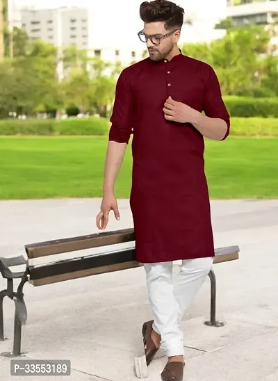 Reliable Cotton Solid Kurtas For Men-thumb0