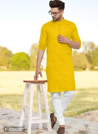 Reliable Cotton Solid Kurtas For Men-thumb0