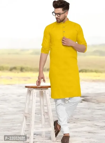 Reliable Cotton Solid Kurtas For Men-thumb0