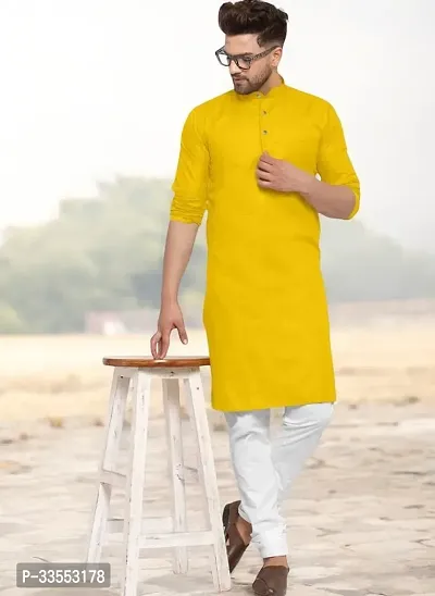 Reliable Cotton Solid Kurtas For Men-thumb0