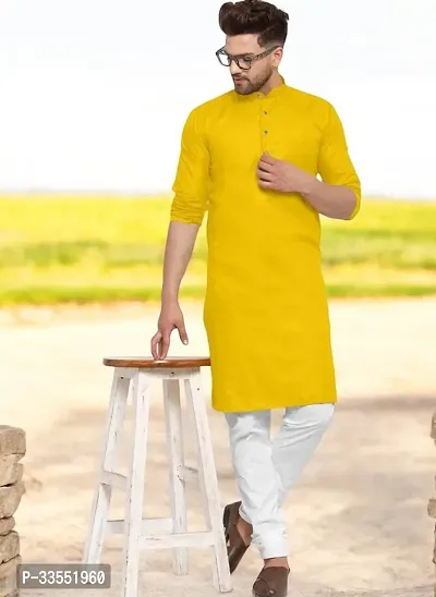 Reliable Cotton Solid Kurtas For Men-thumb0