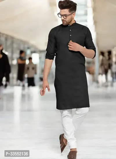 Reliable Cotton Solid Kurtas For Men-thumb0