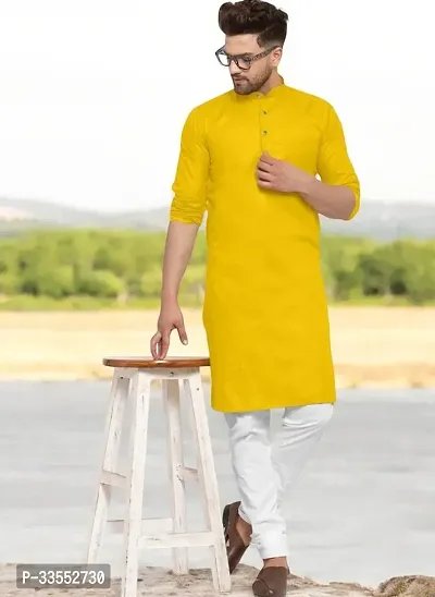 Reliable Cotton Solid Kurtas For Men-thumb0