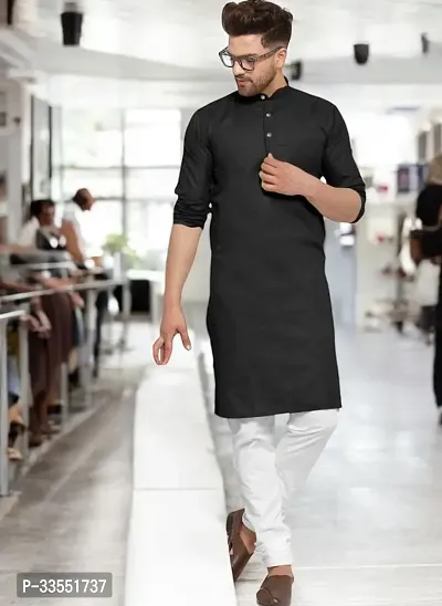 Reliable Cotton Solid Kurtas For Men-thumb0