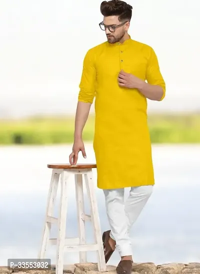 Reliable Cotton Solid Kurtas For Men-thumb0