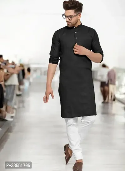 Reliable Cotton Solid Kurtas For Men-thumb0