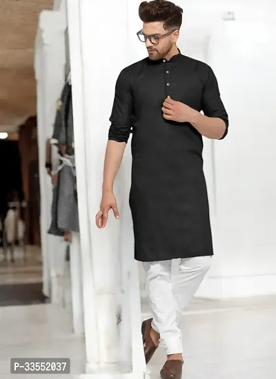 Reliable Cotton Solid Kurtas For Men-thumb0