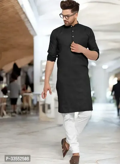 Reliable Cotton Solid Kurtas For Men-thumb0