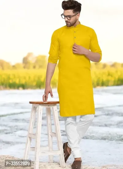 Reliable Cotton Solid Kurtas For Men-thumb0