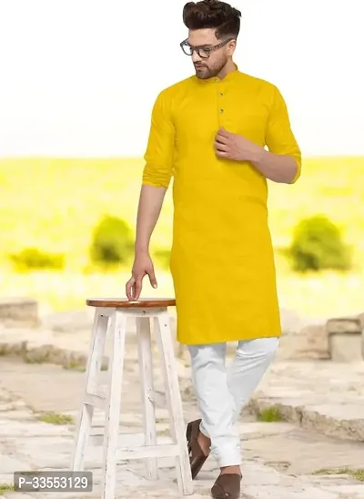 Reliable Cotton Solid Kurtas For Men-thumb0