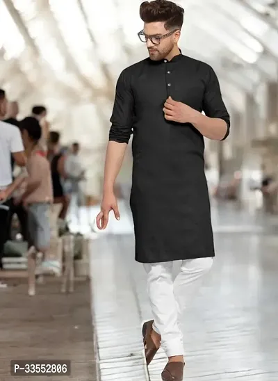 Reliable Cotton Solid Kurtas For Men-thumb0