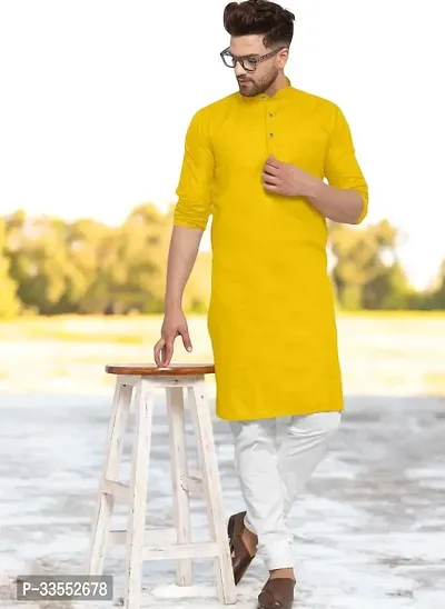 Reliable Cotton Solid Kurtas For Men-thumb0