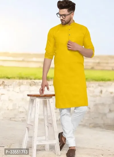 Reliable Cotton Solid Kurtas For Men-thumb0