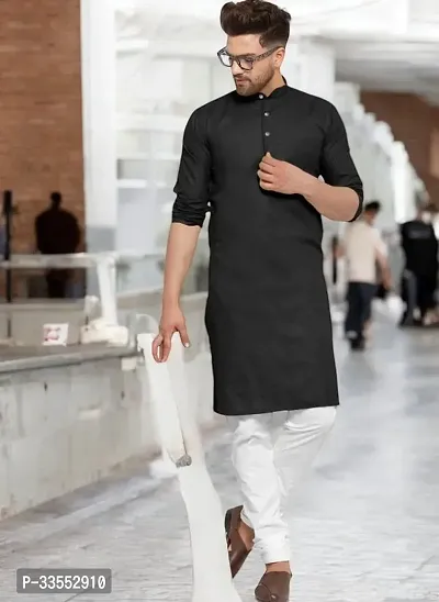 Reliable Cotton Solid Kurtas For Men-thumb0