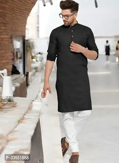 Reliable Cotton Solid Kurtas For Men-thumb0