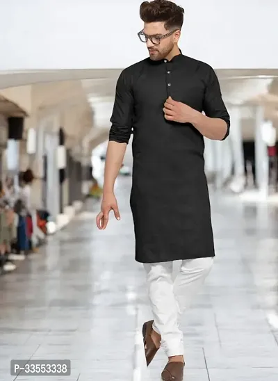 Reliable Cotton Solid Kurtas For Men-thumb0