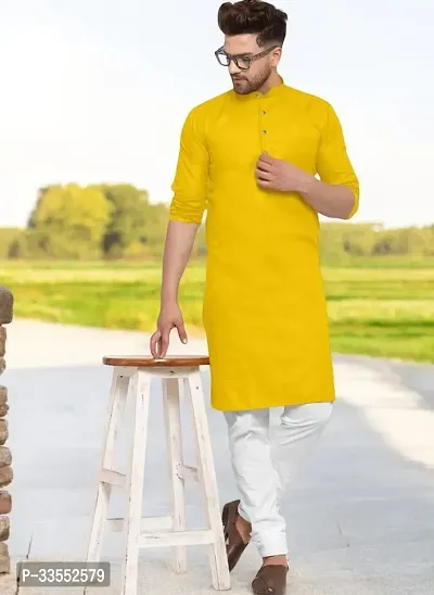 Reliable Cotton Solid Kurtas For Men-thumb0