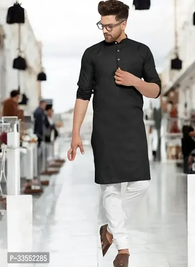 Reliable Cotton Solid Kurtas For Men-thumb0