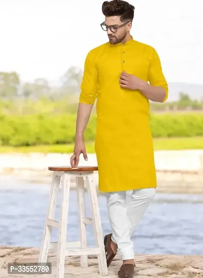 Reliable Cotton Solid Kurtas For Men-thumb0