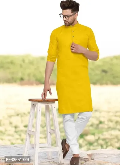 Reliable Cotton Solid Kurtas For Men-thumb0