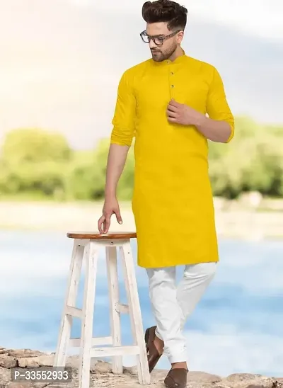 Reliable Cotton Solid Kurtas For Men-thumb0