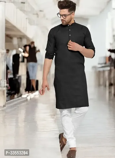 Reliable Cotton Solid Kurtas For Men-thumb0