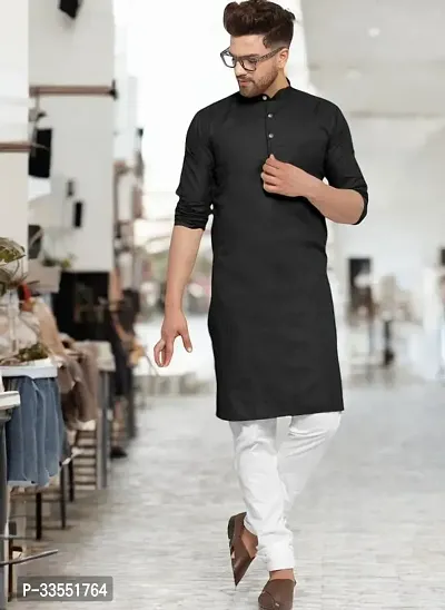 Reliable Cotton Solid Kurtas For Men-thumb0