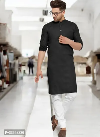 Reliable Cotton Solid Kurtas For Men-thumb0