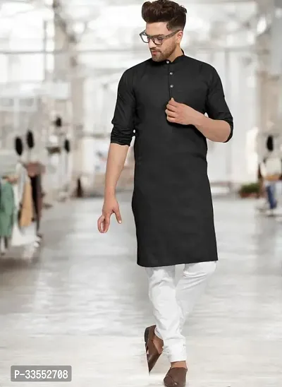 Reliable Cotton Solid Kurtas For Men-thumb0