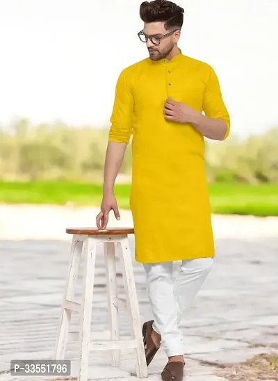 Reliable Cotton Solid Kurtas For Men-thumb0