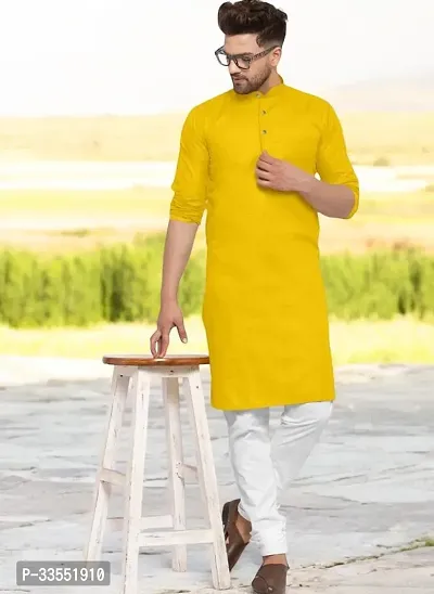 Reliable Cotton Solid Kurtas For Men-thumb0