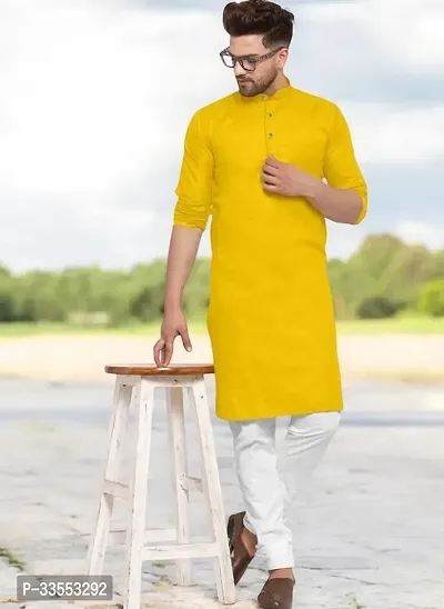 Reliable Cotton Solid Kurtas For Men-thumb0