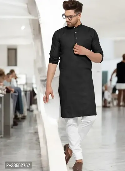 Reliable Cotton Solid Kurtas For Men-thumb0