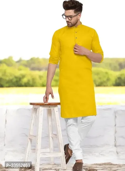 Reliable Cotton Solid Kurtas For Men-thumb0