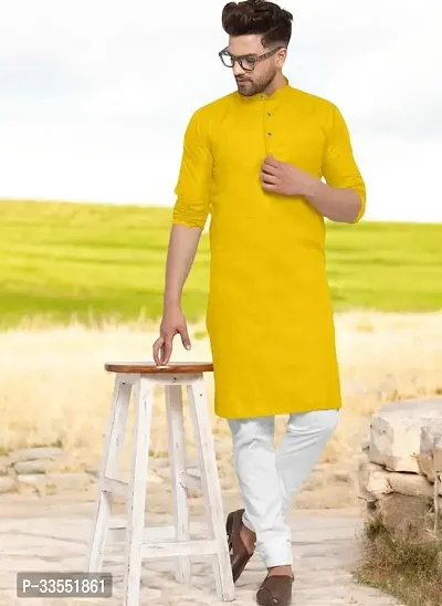 Reliable Cotton Solid Kurtas For Men-thumb0