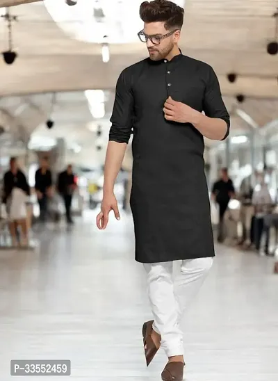 Reliable Cotton Solid Kurtas For Men-thumb0