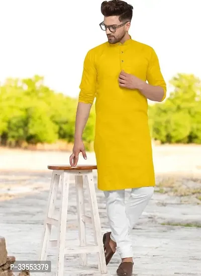 Reliable Cotton Solid Kurtas For Men-thumb0