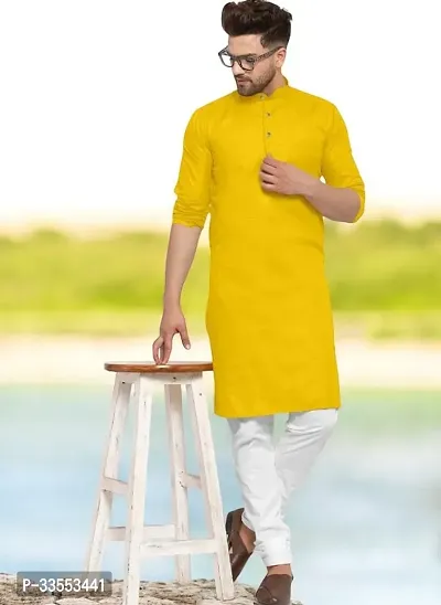 Reliable Cotton Solid Kurtas For Men-thumb0